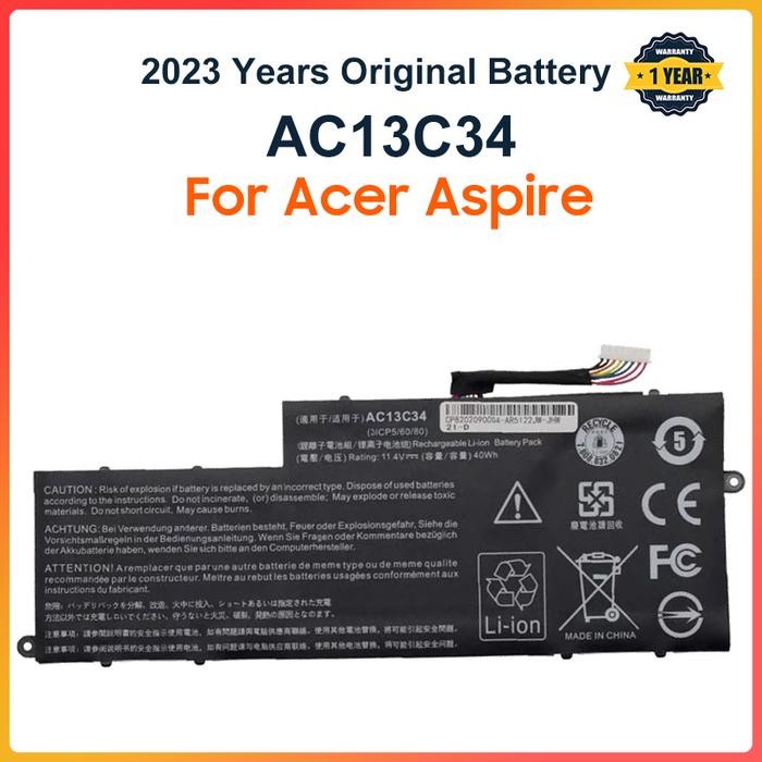New AC13C34 Laptop Battery For Acer Aspire V5-122P V5-132 E3-111 E3-112 ES1-111M MS237 KT.00303.005 