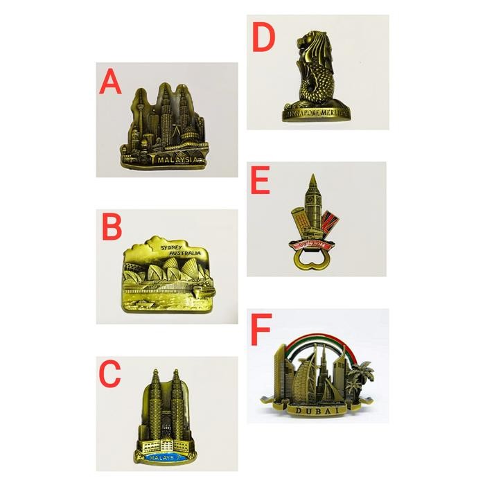 Souvenir Magnet Kulkas Besi Negara Di Dunia 2