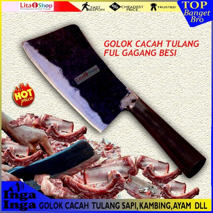 Pisau Golok Cacah Daging Sapi - Pisau Tulang Daging Kambing Cacah