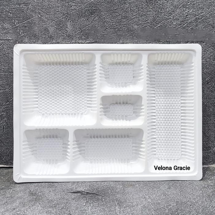 Sekat Mika Persegi Panjang 20x27 isi 50 pcs Putih Susu Sekat 6