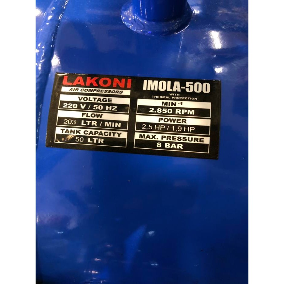 Laris Kompresor Angin Lakoni 2.5 Hp Imola 500 / Lakoni Imola 500
