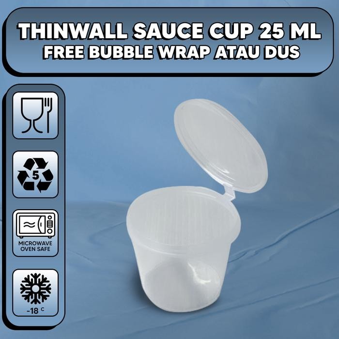 cup saus mini / Thinwall saus cup 25ml/ Sauce cup 25 ml GROSIR