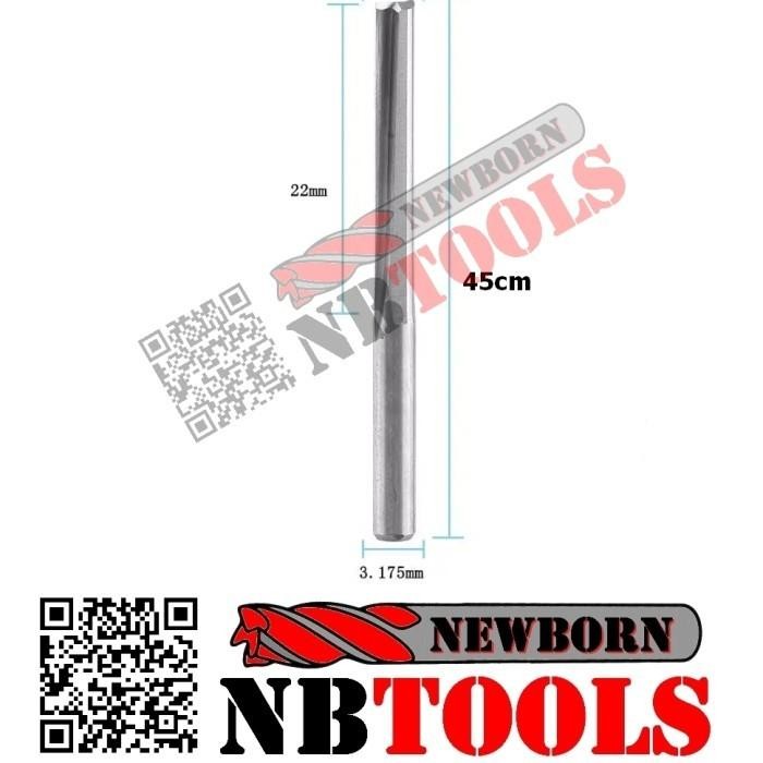 (Expert) endmill 3.175 mm long double straight flute 22mm end mill