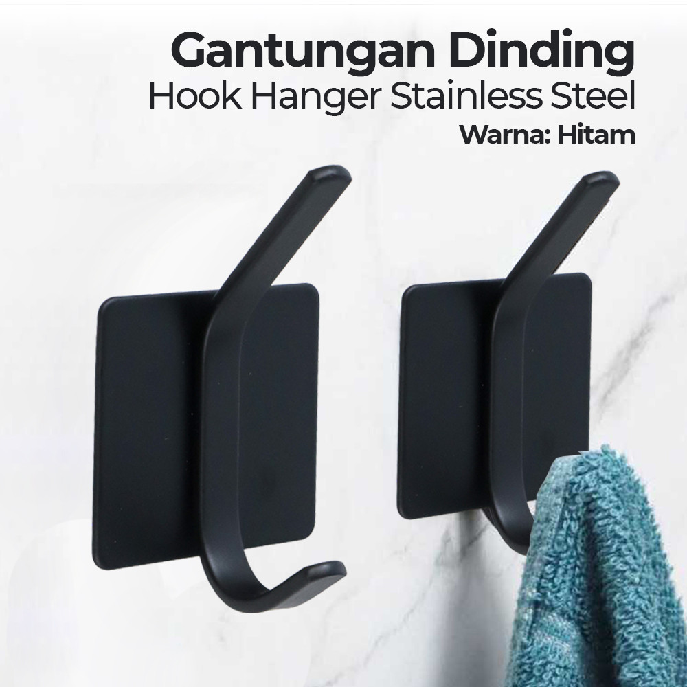 

TaffHOME Gantungan Dinding Hook Hanger Stainless Steel - VA2566