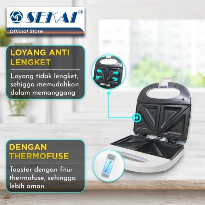 SEKAI SANDWICH TOASTER TS-891 LOW WATT
