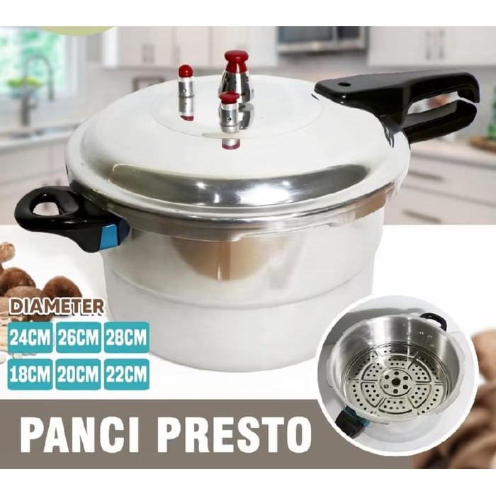 Omicko Pressure Cooker Panci Presto 24cm 8 Liter