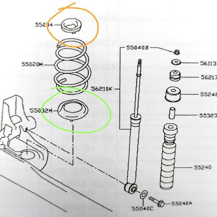 Karet Tatakan Per Keong Belakang Datsun Go Original