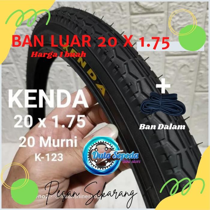 Paket Ban Luar Sepeda Lipat / Mini Ukuran 20 X 1.75 - 1.95 Kembang Halus