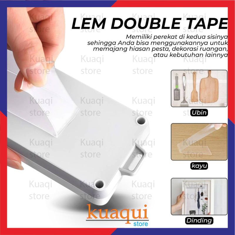 

Selotip Lem Double Tape Transparent Transparan Acrylic 3M Ubin Kayu Dinding TaffPACK HL878
