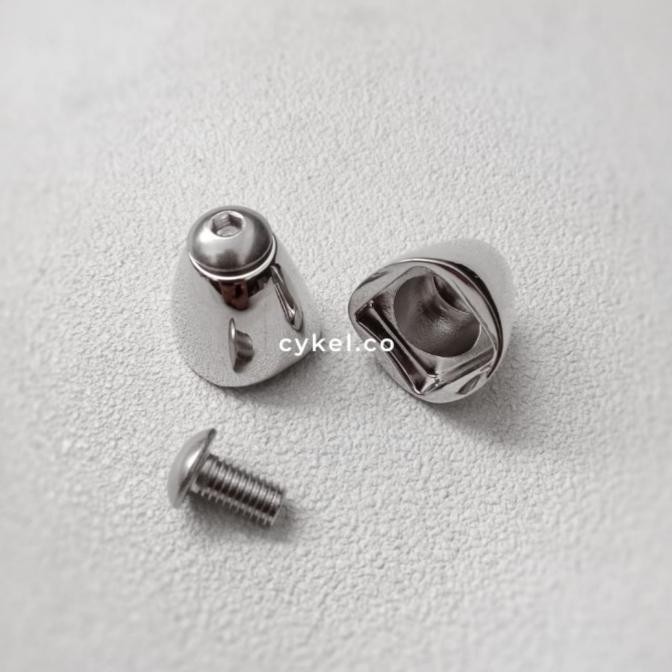 Blue Lug Downtube Shifter Boss Cover Silver