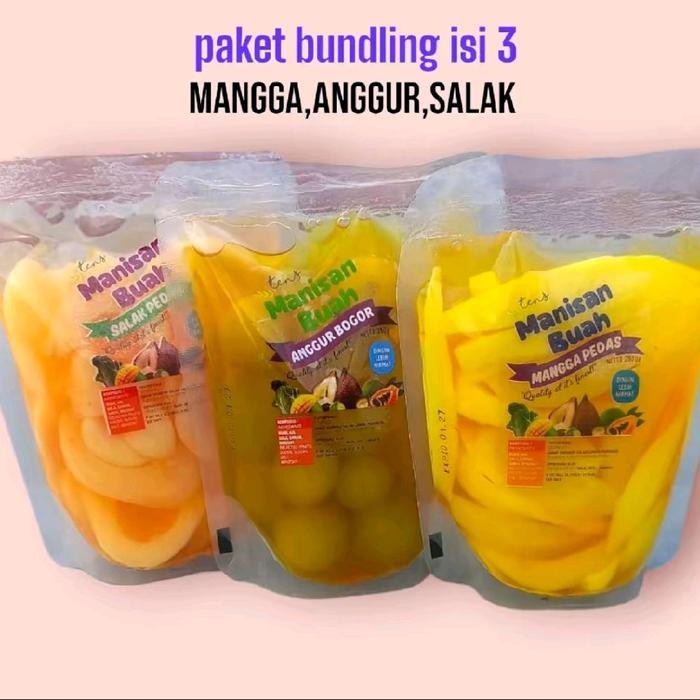 

PAKET ISI 3 BUNDLING MANISAN BUAH MANGGA ANGGUR SALAK