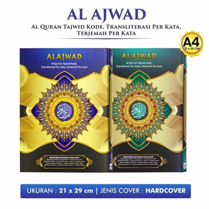 

Alquran Alajwad A4, Tajwid Latin Terjemah Per Kata Al Ajwad Uk Besar