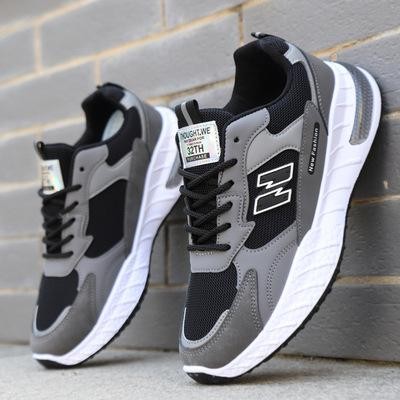 Aerostreet - Sepatu Sneakers Kasual Running Ringan S34 Casual Karet Shoes Sport Olahraga