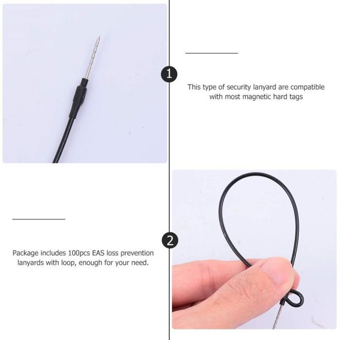 

Ready- 100Pcs Lanyard Tali Baja Sensor Alarm Toko Butik Supermarket