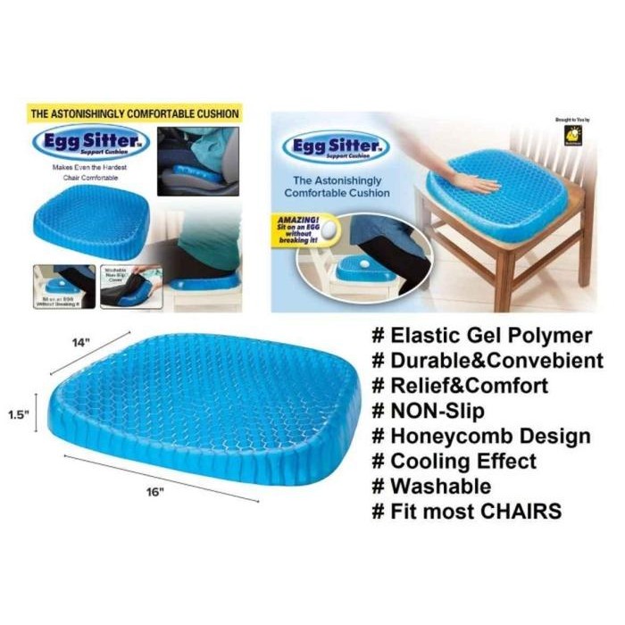 Bantal Alas Duduk Silikon bantalan jok kursi Kerja Nyaman Adem Bantal Jok Kursi Mobil