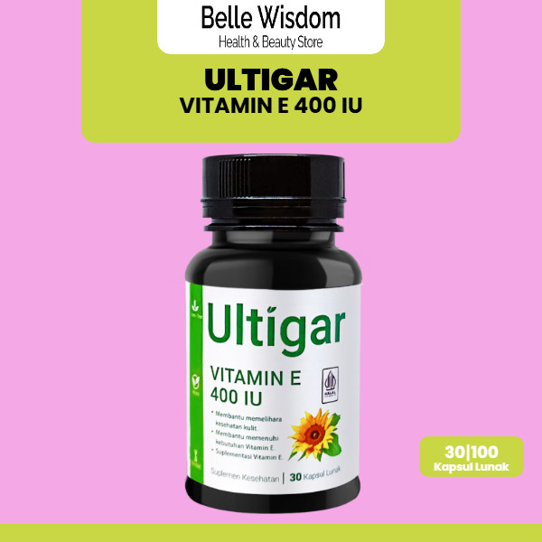 Ultigar Vitamin E 400 IU BPOM dan Halal – Membantu menjaga kesehatan kulit, meningkatkan kelembaban 
