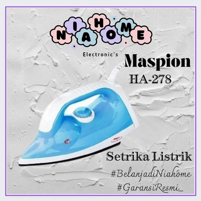 Maspion Ha278 Setrika Listrik - Electric Iron Ha-278 Ha 278