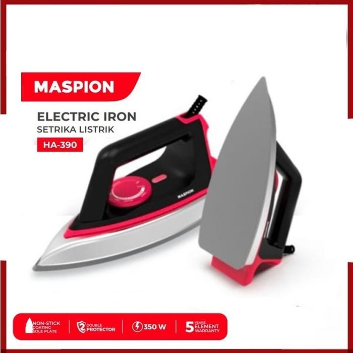 Maspion Setrika Ha390 Garansi Resmi Maspion Ha-390 Ha 390/ Setrika Maspion/Setrika/ Gosokan