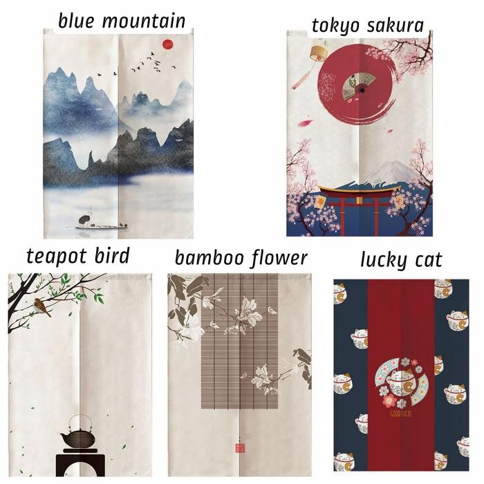 TIRAI PINTU / Gorden pintu bermotif / Kain Linen