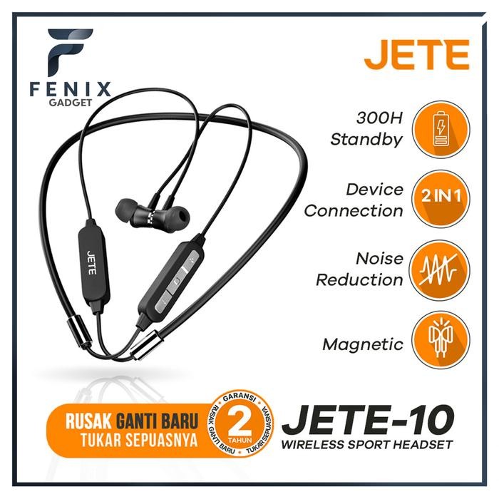 Headset l Wireless Earphone Sport Necklace JETE-10 - Garansi Resmi 1th