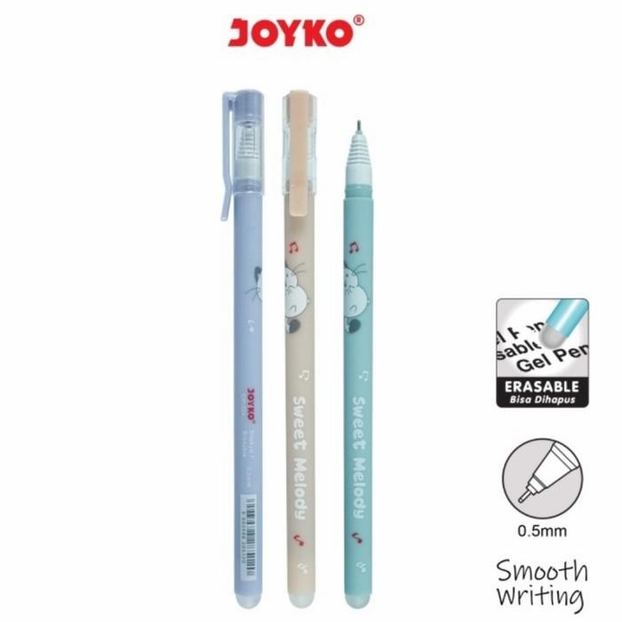 

Pen Bisa Hapus JOYKO GP334 1pack ISI 12PCS/Erasable Gel Pen/Shokyo7 GP334 Pulpen Black