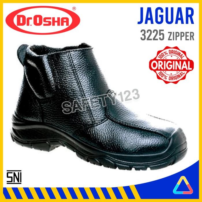 Dr OSHA 3225 Jaguar Ankle Boot Sepatu Safety Shoes Zipper Seleting
