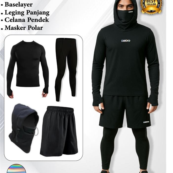 PAKET HEMAT 4 IN 1 Celana Mancing Baju Mancing Lengan Panjang Kaos Mancing Masker Polar Anti UV