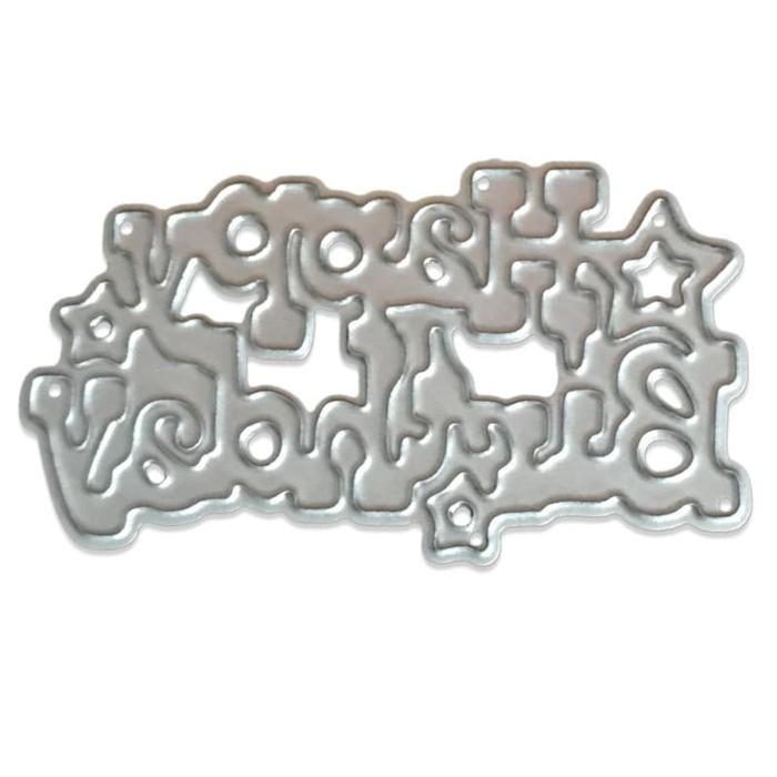 

CUTTING DIES - LETTER ANTIQUE HAPPY BIRTHDAY PATTERN KODE 155
