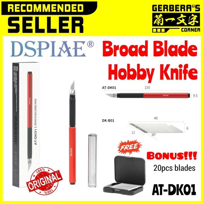 

DSPIAE BROAD BLADE HOBBY KNIFE AT-DK01 REFILL BLADE DK-B01 PEN CUTTER KODE 1021