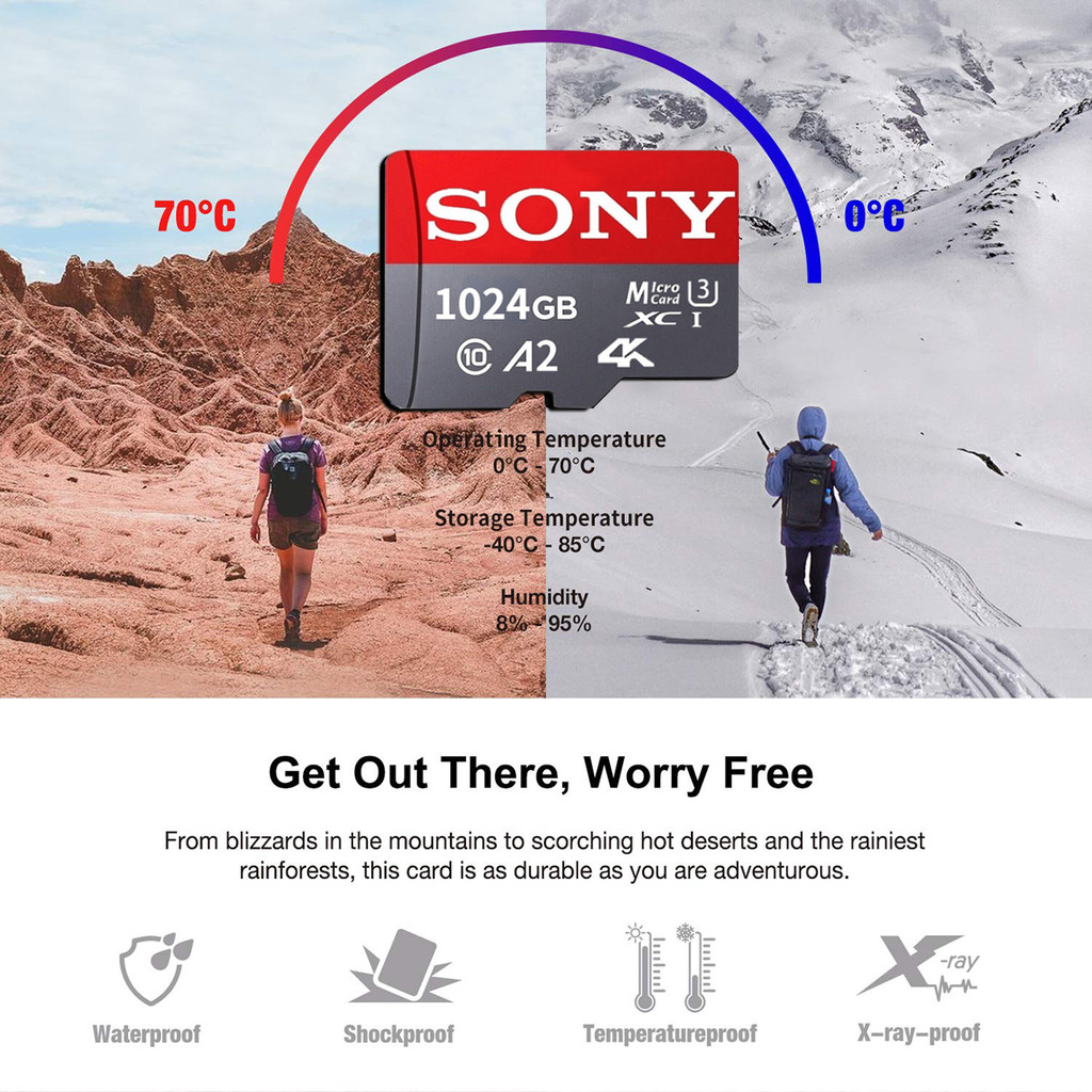 Sony 256GB High Speed Memory Card 128GB 512GB 1TB Class 10 Micro SD Card 64GB 32G SD Memory Card For