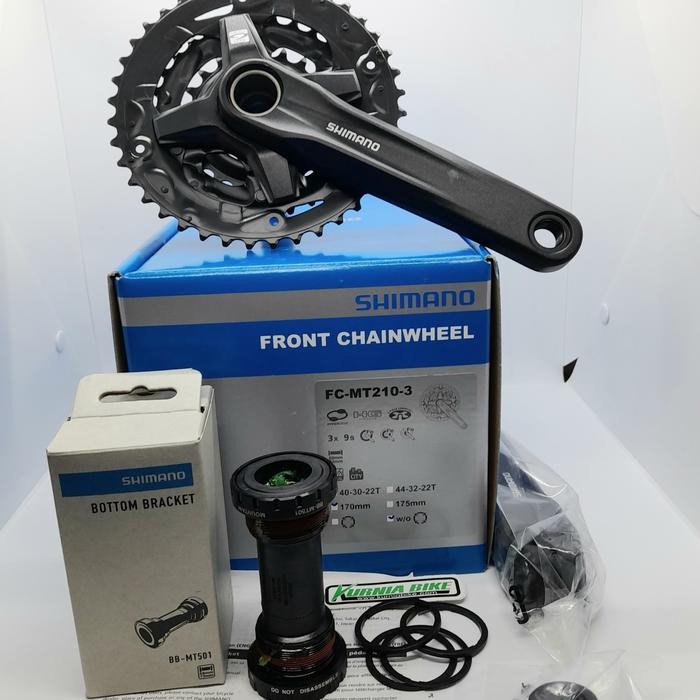 crank shimano altus mt210 + bb shimano SPAREPART SEPEDA TERMURAH