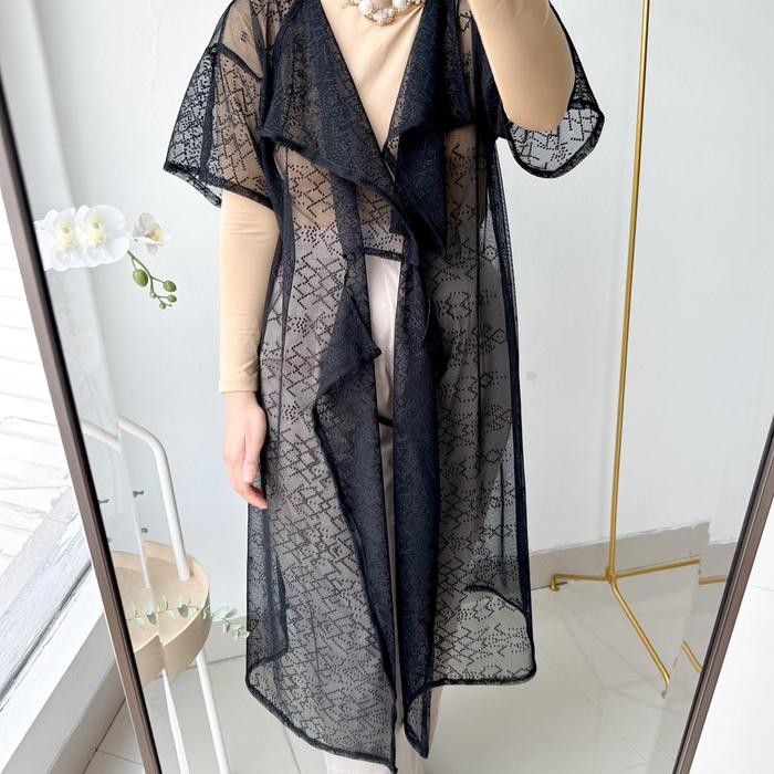 Ready- Emikoawa Outer Lace Brukat Brokat Wanita Kondangan Emikoawa Luaran Blazer #Flassale