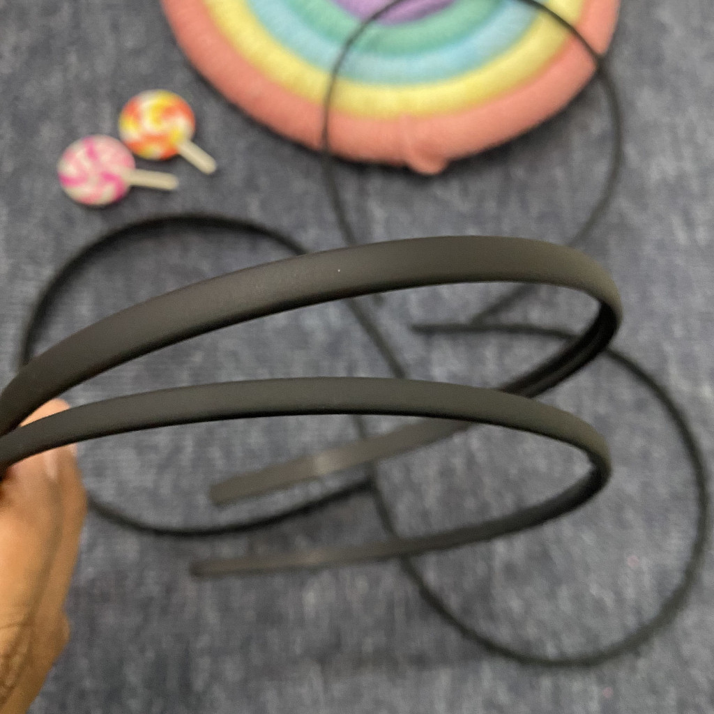 Bando Lidi / Bando Hitam Polos Wanita Pria / Bando Rambut Pria Wanita