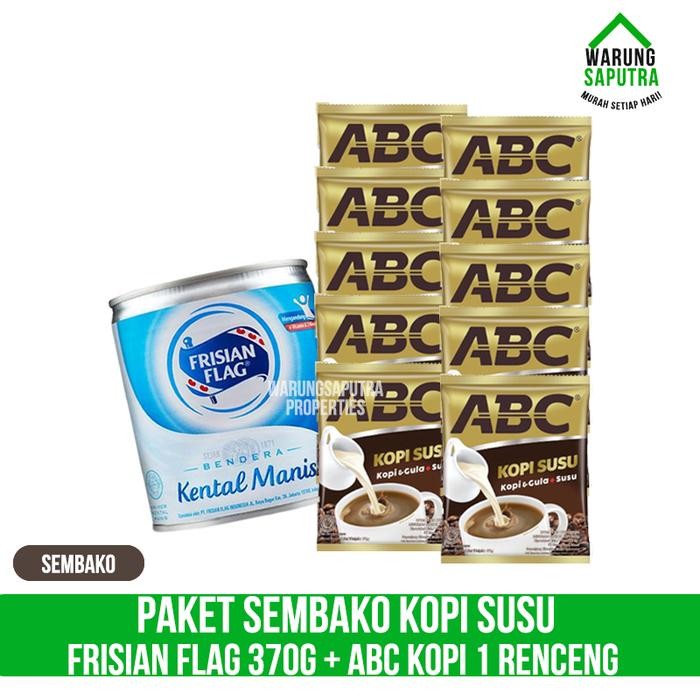 

Paket Sembako Kopi Susu Frisian Flag 370g + ABC Kopi 31g 1 Renceng