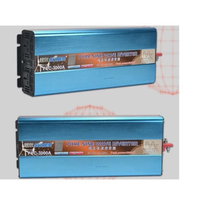 SUOER SOLAR Power Inverter 3000watt 3000 Watt Pure Sine Wave PSW murni