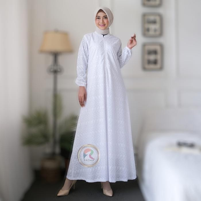 Gamis Putih Katun Jepang / Gamis Untuk Umroh Haji / Baju Gamis Putih