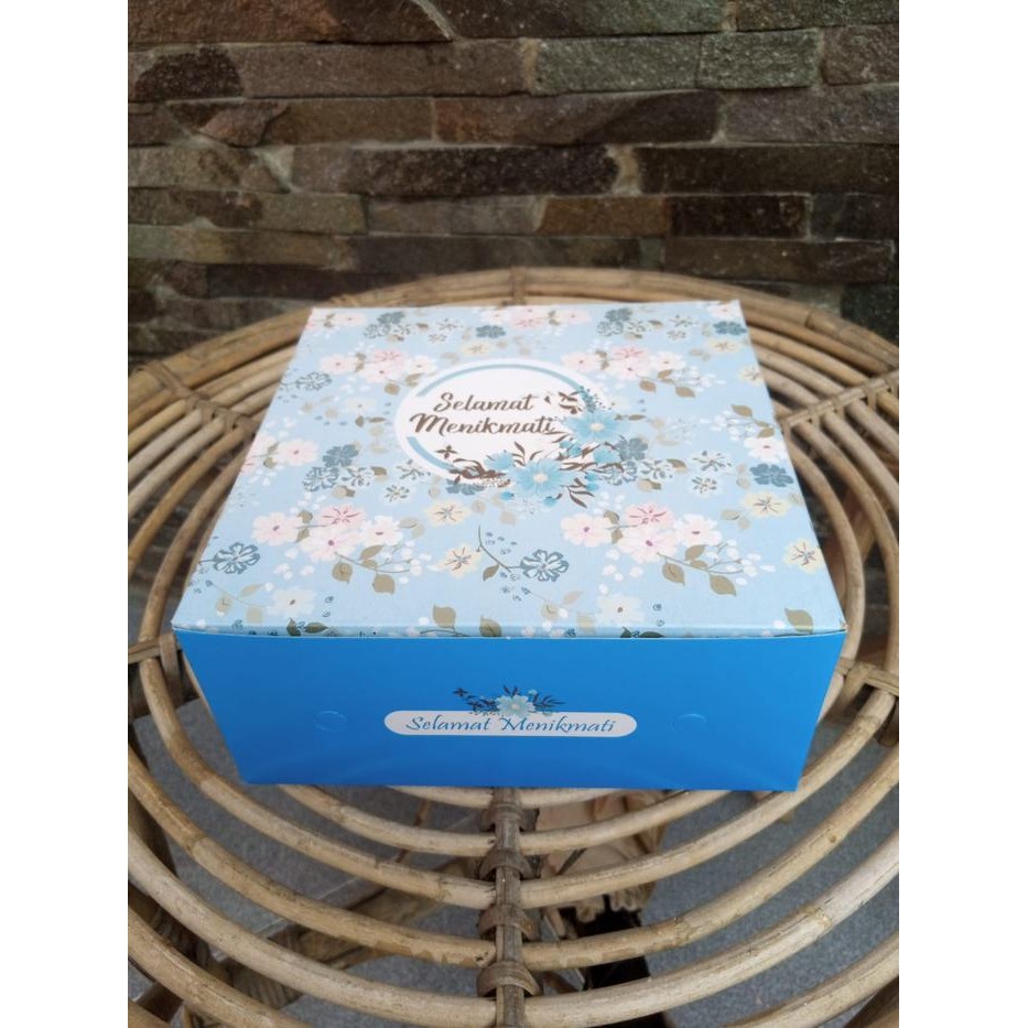 Baha - Dus Nasi/Box Nasi/Kotak Nasi Model Tutup Alas Sambung Ukuran 20X20 Isi 100Pcs