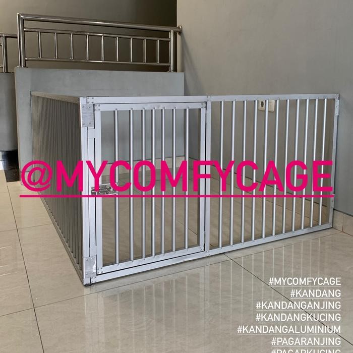 PAGAR ANJING ALUMINIUM PEMBATAS CUSTOM SIZE MYCOMFYCAGE