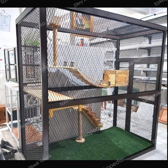 KANDANG KUCING RUMAH HEWAN PELIHARAAN CUSTOM INDOOR OUTDOOR