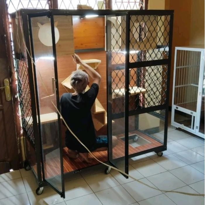 KANDANG KUCING PREMIUM ALUMUNIUM EXPANDA