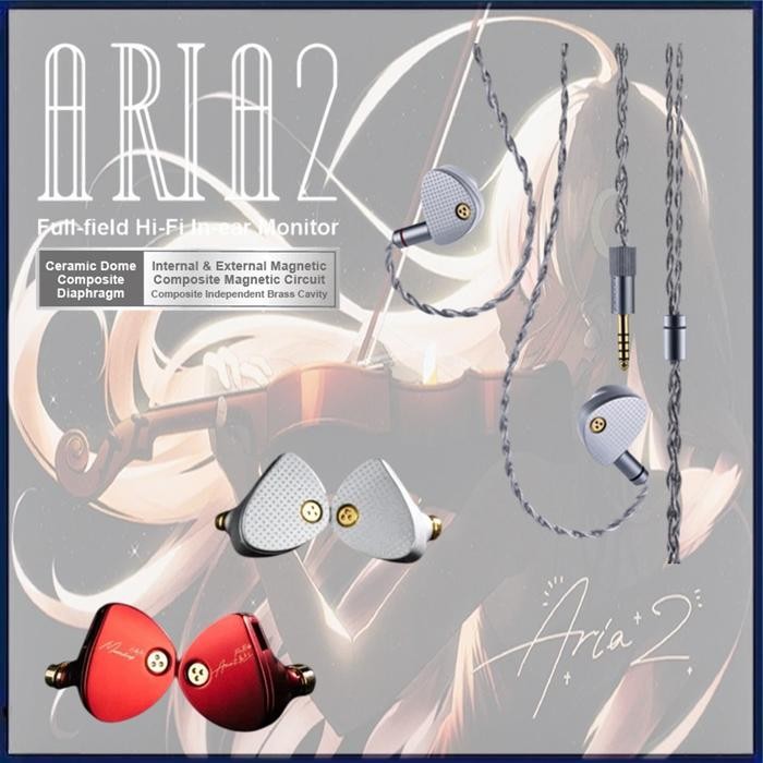 Moondrop Moon Drop Aria 2 II Aria2 LCP Diaphragm Driver In Ear Monitor Earphones moondrop aria