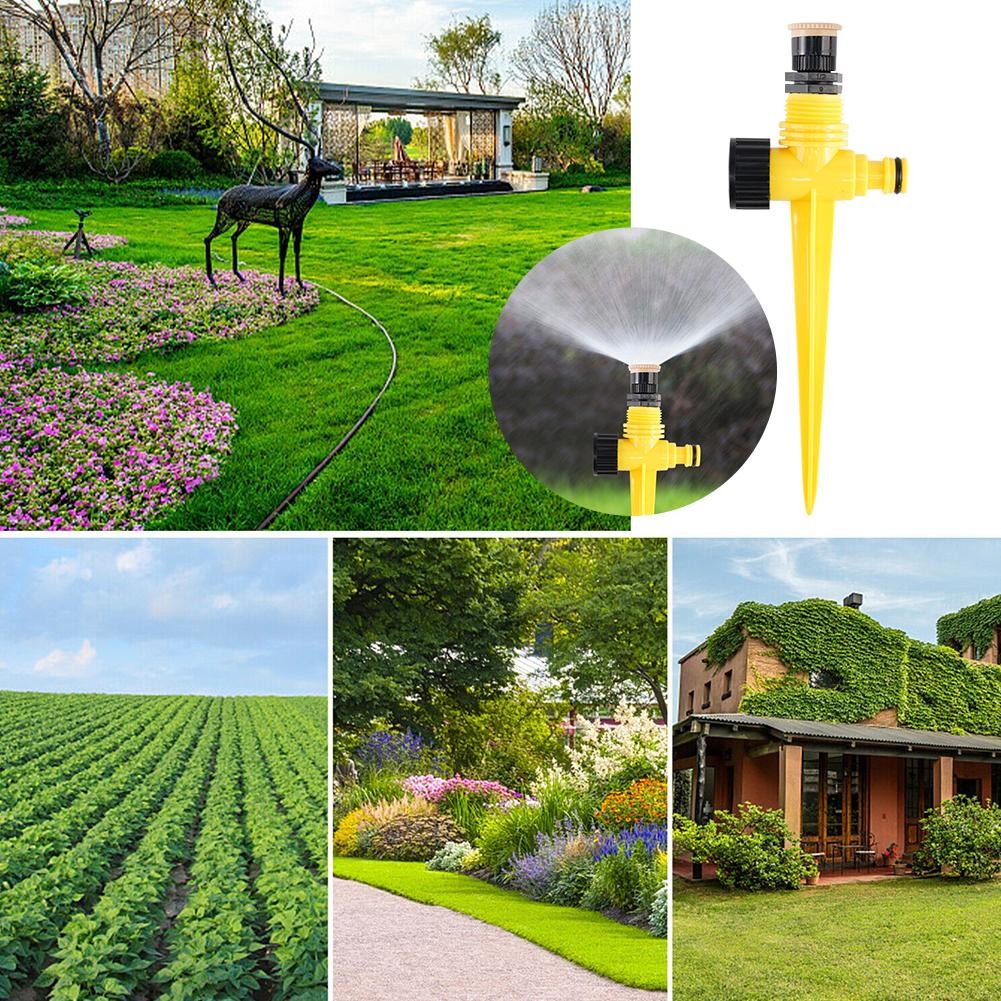 1/5Pcs 360 Rotation Garden Sprinkler Irrigation Watering System Agriculture Ground Automatic Tube