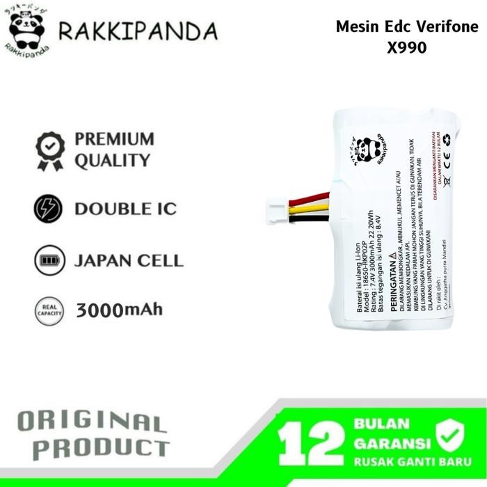 NEW RAKKIPANDA BATERAI COMPATIBLE WITH MESIN VERIFONE X990