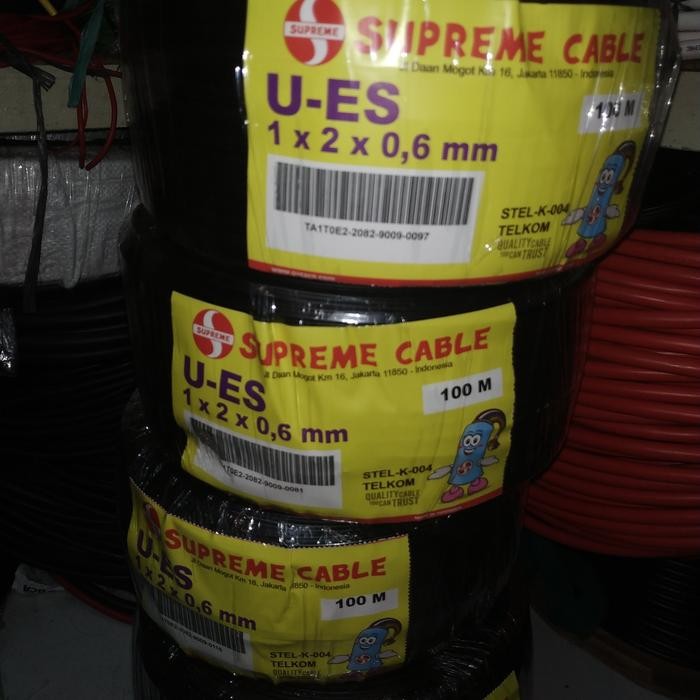 Kabel Telepon Outdoor Dw 1X2X0,6Mm Supreme 100 Meter Pasti Diskon