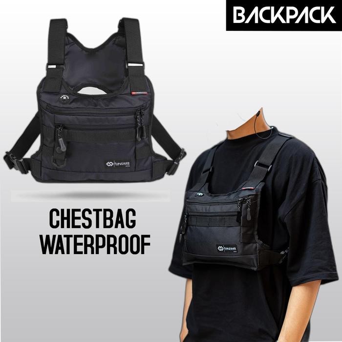 Tas Dada Pria Wanita Chest Bag Tactical Outdoor Waterproof Rompi Dada