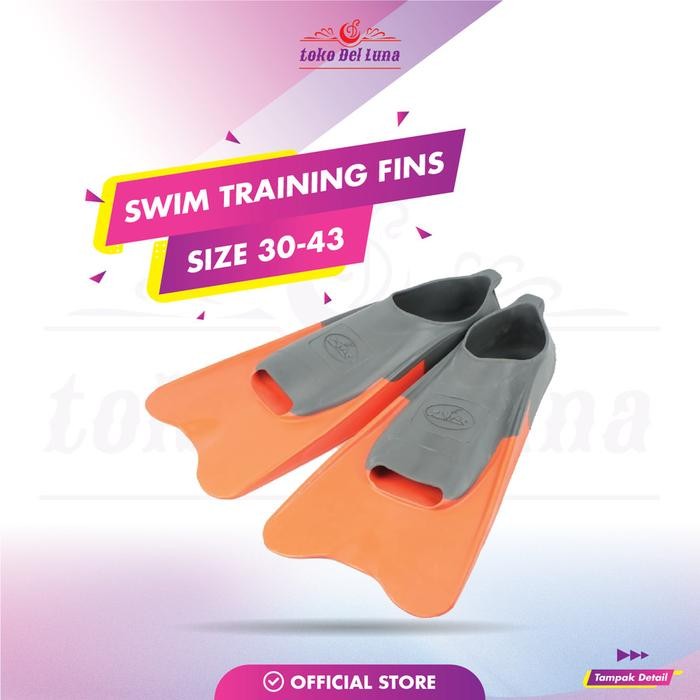 Pantas Training Fin Kaki Katak Grey/Orange Asli 100%