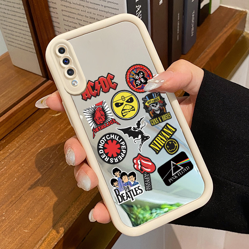 Casing Hp Untuk Samsung Galaxy A50 A50s A30s Case Tengkorak cermin Kasing tipis Perlindungan Kesing 