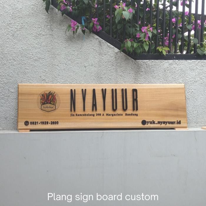 Plang Signboard Custom Coffeshop Cafe
