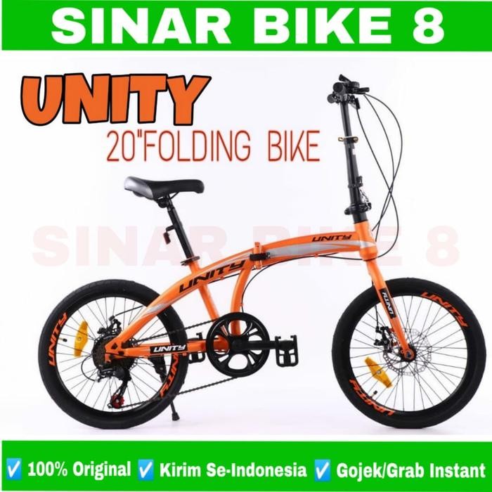 SEPEDA LIPAT 20 INCH UNITY REM CAKRAM 7 SPEED - MURAH