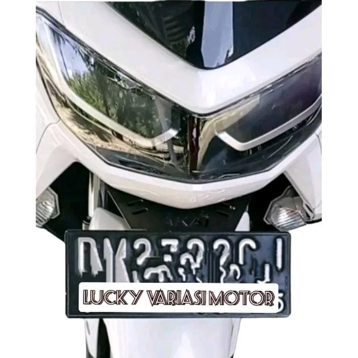 Breket Plat Nomor Depan Model Kumis Dudukan Plat Nomor Yamaha New Nmax 155 2020-2022 Nmax Lama 2015